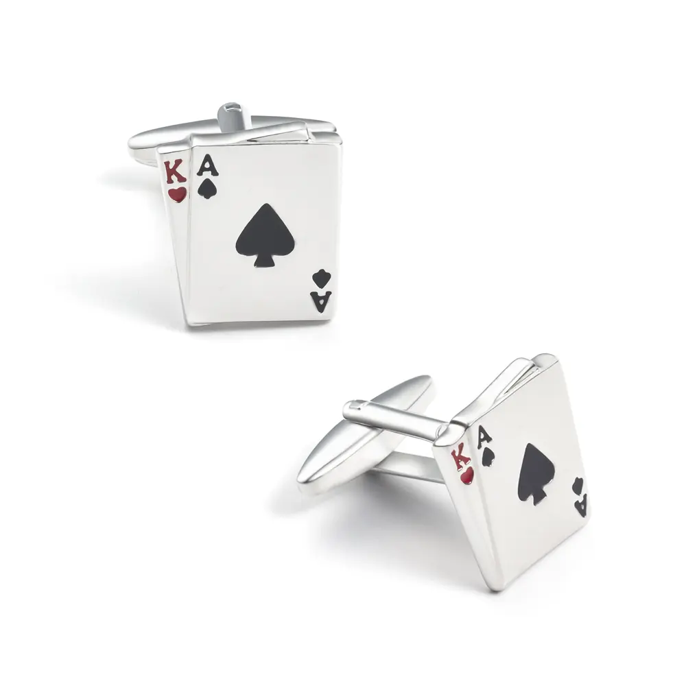 Wholesale New Style Playing Poker Card Cufflink...