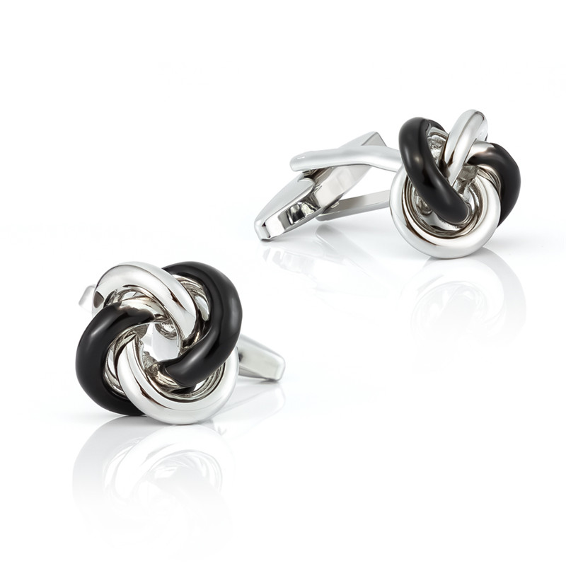 Classic Style Double Color Copper Knot Cufflink for Men Shirts02.jpg