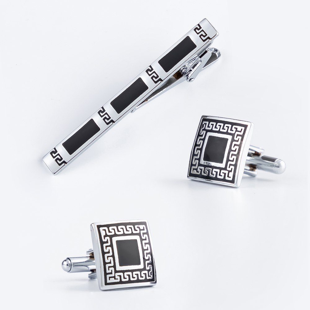 Amazon Hot Selling Retro Black Enamel Silver Pl...