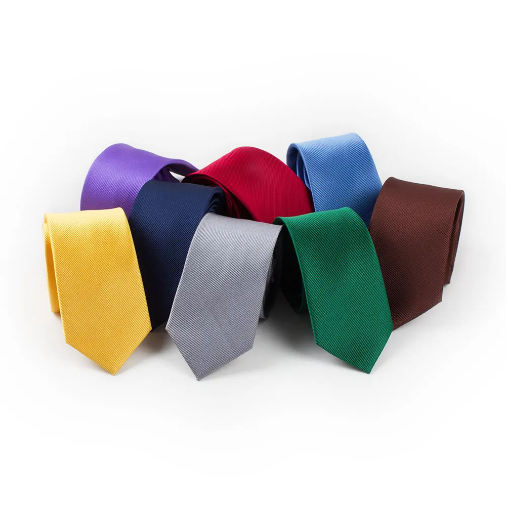 Wholesale 6cm Slim Plain Narrow Polyester Neckt...