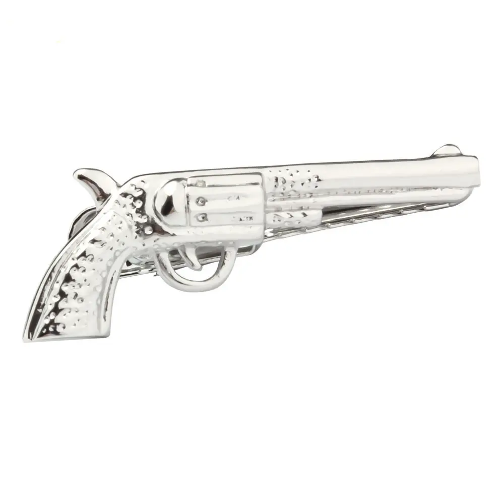 Wholesale Silver Plated Gun Shaped Tie Clip For...