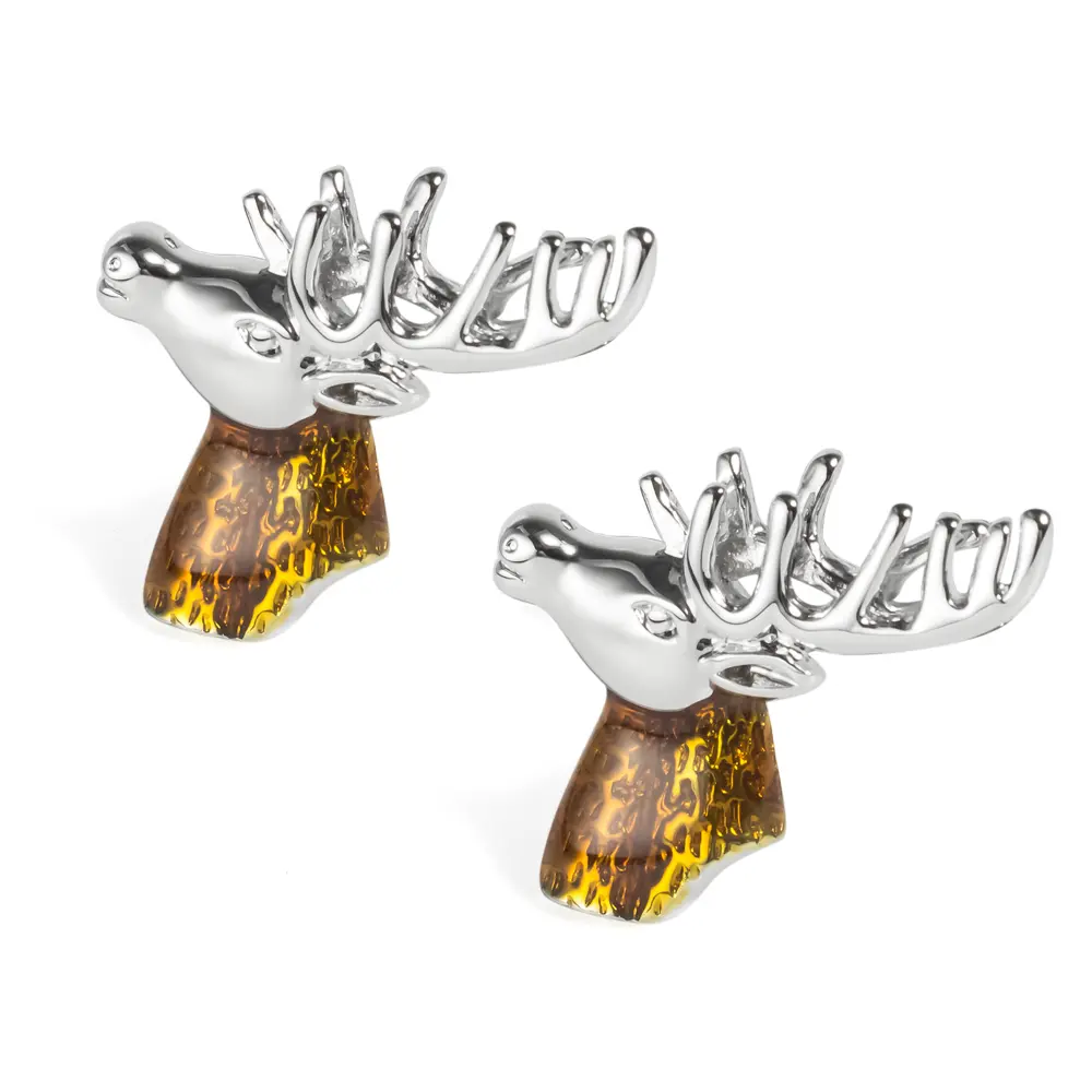 Novelty Animal Lucky Deer Head Cufflinks for Men Wholesale Low Price CC0017