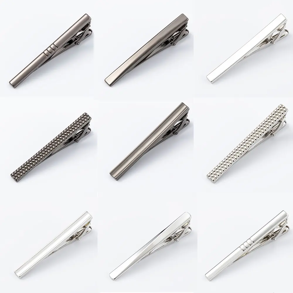 Factory Low Price Glossy Electroplated Alloy Tie Clips Men's Fashion Accessories  TL50201-TL50206