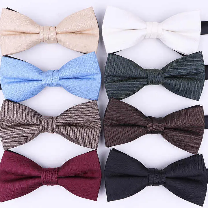 Wholesale Fashion Men's Solid Bow Tie Simple Style Business Bowtie Accessories BP-1002