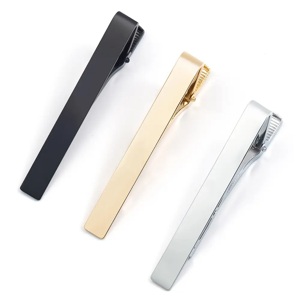 Hot Sale Brass Material Classic Style Blank 3 PCS Tie Clip Set for Men Support OEM/ODM TL1164