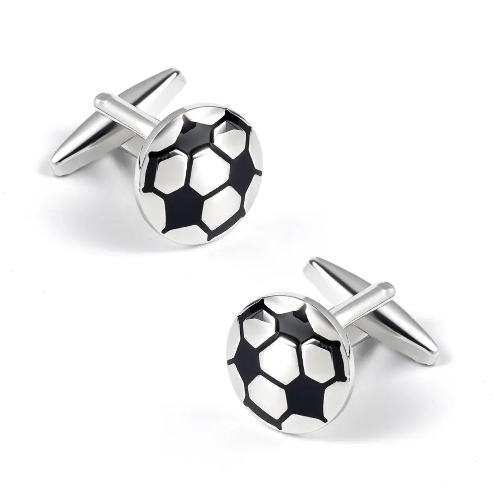Wholesale Fashion Brass Sliver Black Football C...