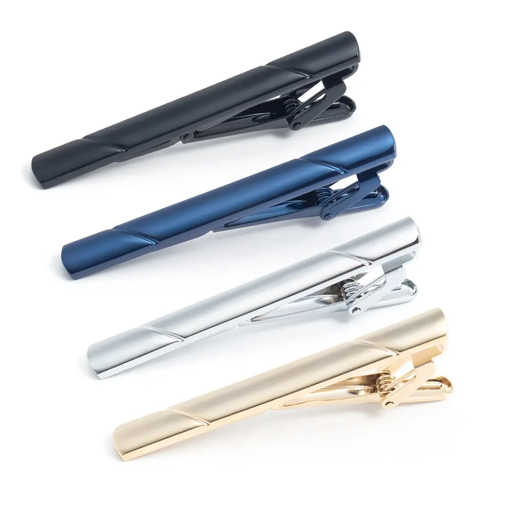 Factory Sales Formal Design Different 4 Colors Tie Pin Set Metal Tie Pin Gift for Men TL1162