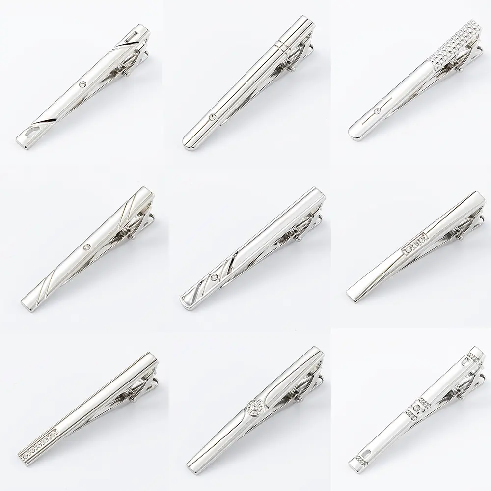 Cheap Price New Arrival Stylish Silver Plated Alloy Tie Clip for Men Wholesale  TS50301-TS50310S