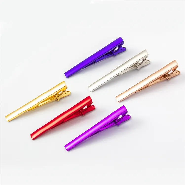 China Manufacturers Unique Silver Gold Copper Men's Tie Clips With Good Quality TL1138