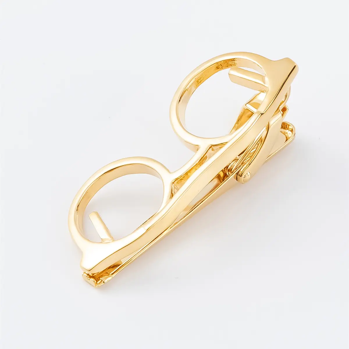 Factory Supply Amazon Hot Selling Novelty Golden Glasses Tie Bar Tie Clip for Men's Gifts TL1009-G