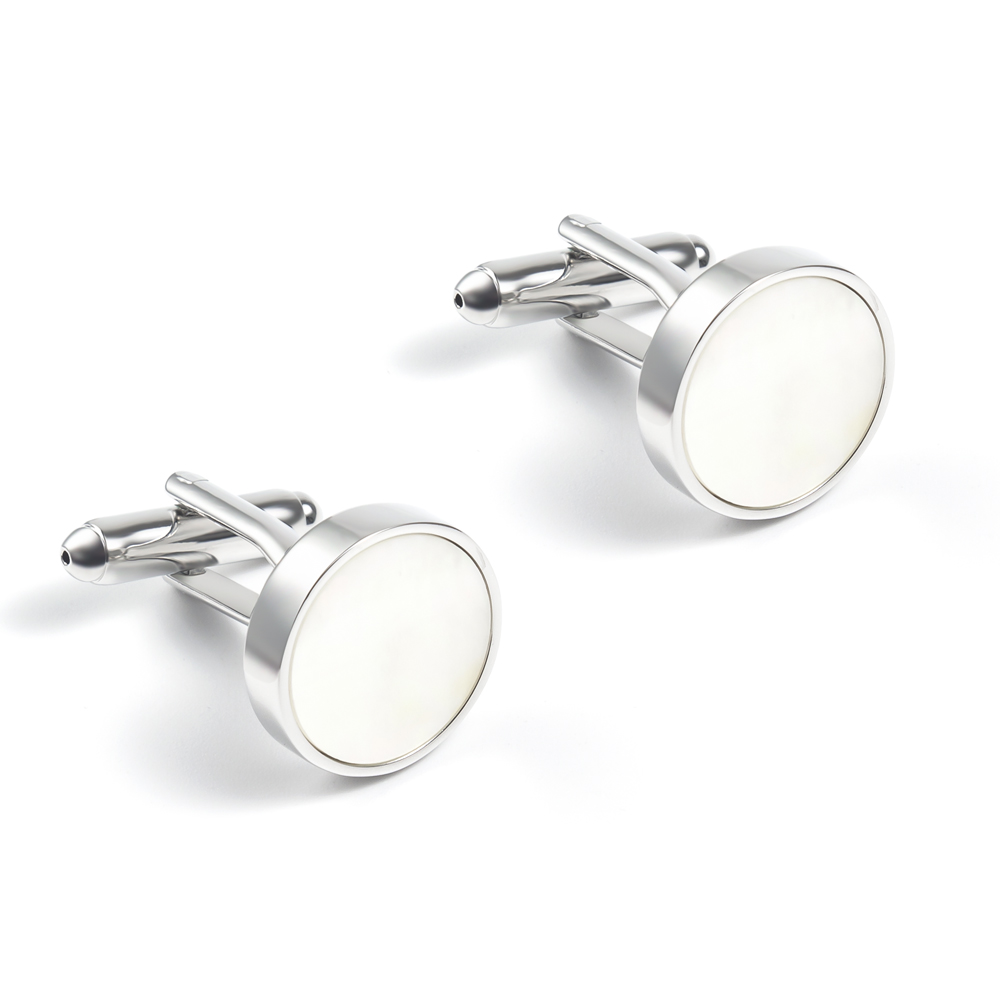 Wedding Best Man Round Cufflinks Luxury Silver ...