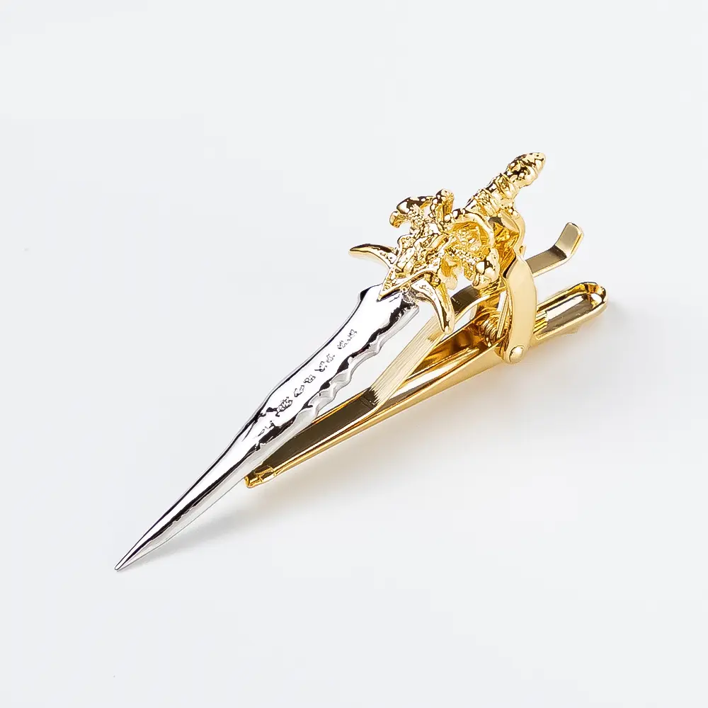Ready to Ship Luxury Personality Creative Sword Shape Men Tie Clip on Ties Custom TL8001