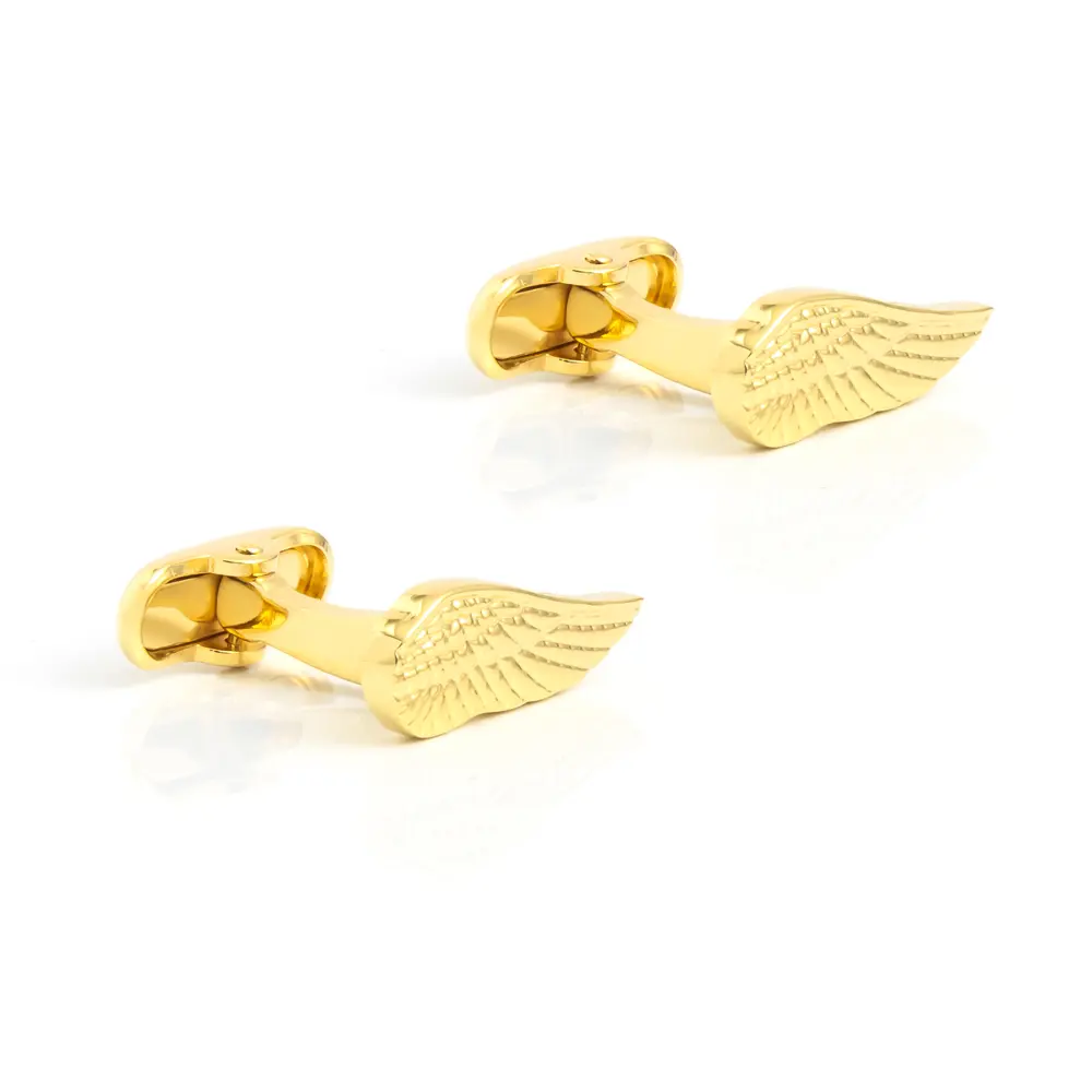 Luxury Fashion Gold Plated Angel Wings Men Cufflinks Gift For Suit Shirt Party CL0201-G