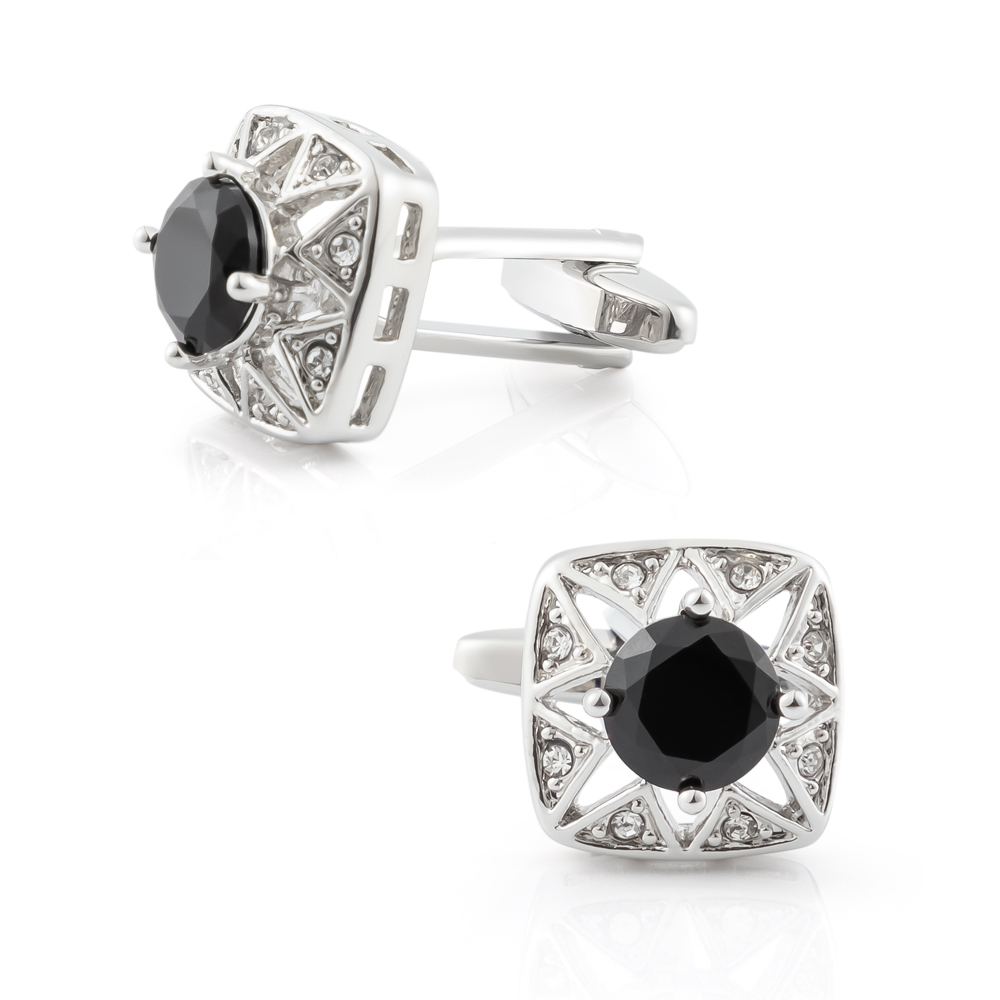 Men's Luxury Price High Quality Black Zircon Ac...