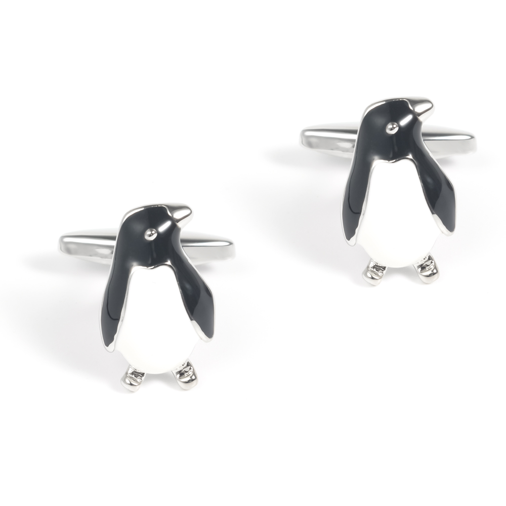 Men Custom Fashion Novelty Black & White Penguin Cufflinks Bulk Order CC0029